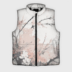 Мужской жилет Цветущее дерево абстракция, цвет: 3D-черный