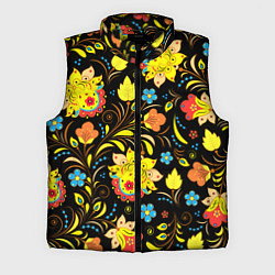 Мужской жилет Хохлома узор, цвет: 3D-черный