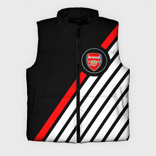 Мужской жилет Арсенал геометрия полосы / 3D-Черный – фото 1
