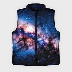 Мужской жилет Фантастический космос звёзды и туманности, цвет: 3D-черный