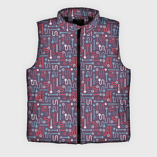 Мужской жилет Геометрия линий и кругов / 3D-Черный – фото 1