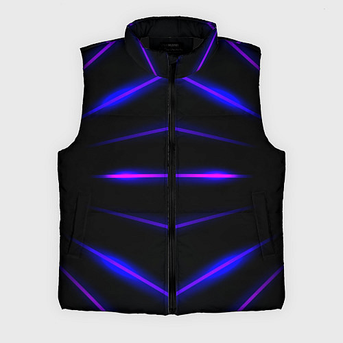 Мужской жилет Color black neon stripes / 3D-Черный – фото 1