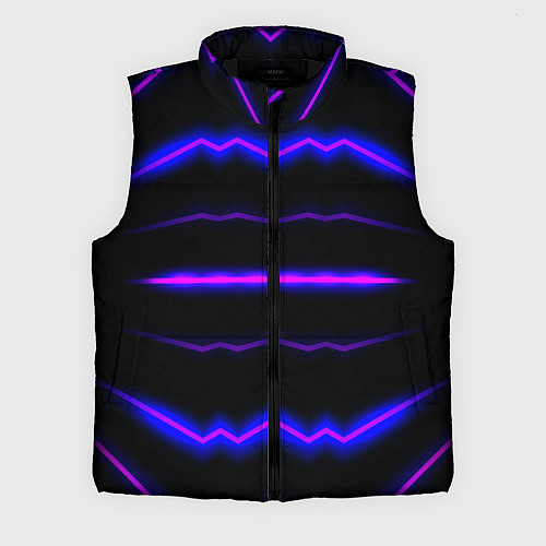 Мужской жилет Color multicoloured neon stripes / 3D-Черный – фото 1