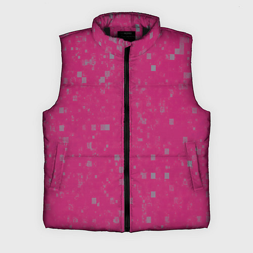 Мужской жилет Color pink brown squares / 3D-Черный – фото 1