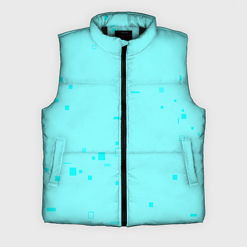 Мужской жилет Color light blue shapes / 3D-Черный – фото 1