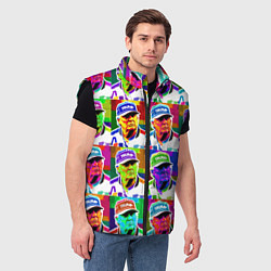 Мужской жилет Donald Trump - pop art poster, цвет: 3D-черный — фото 2