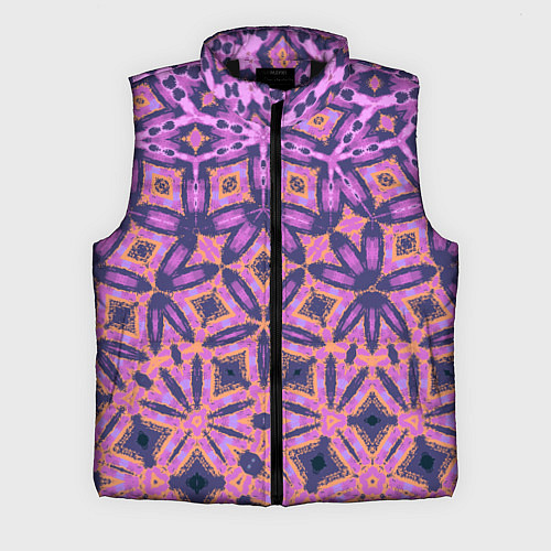 Мужской жилет Фиолетовая геометрическая метаморфоза / 3D-Черный – фото 1