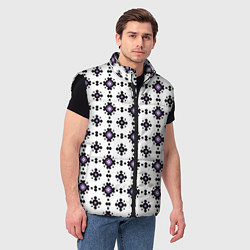 Мужской жилет Абстрактный геометрический орнамент, цвет: 3D-черный — фото 2