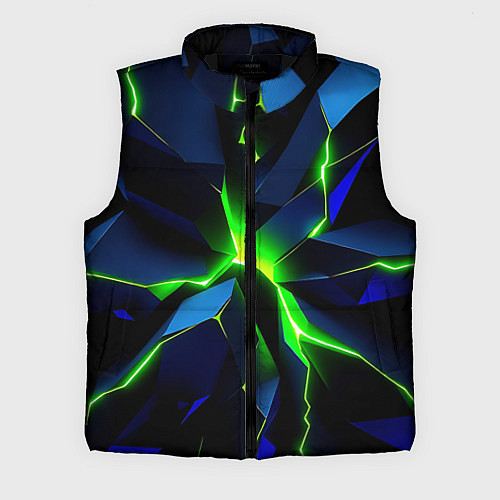 Мужской жилет Neon green glow / 3D-Черный – фото 1