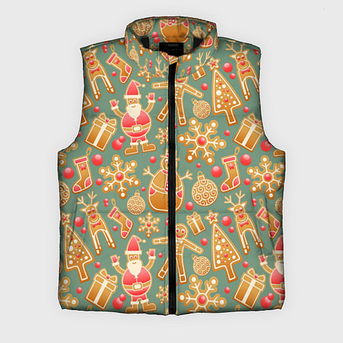 Мужской жилет Имбирные пряники / 3D-Черный – фото 1