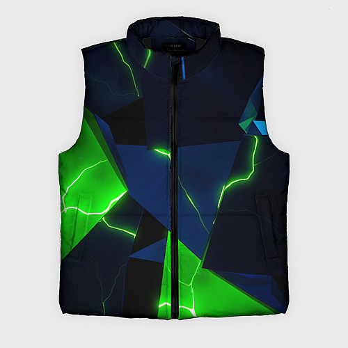 Мужской жилет Neon tile green / 3D-Черный – фото 1
