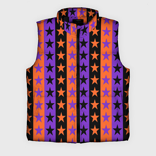 Мужской жилет Звёзды Хэллоуина паттерн полосатый / 3D-Черный – фото 1