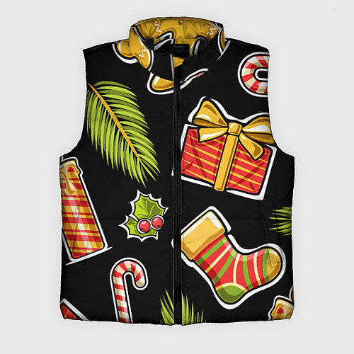Мужской жилет Рождественский вайб / 3D-Черный – фото 1