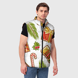 Мужской жилет Рождественский вайб, цвет: 3D-черный — фото 2