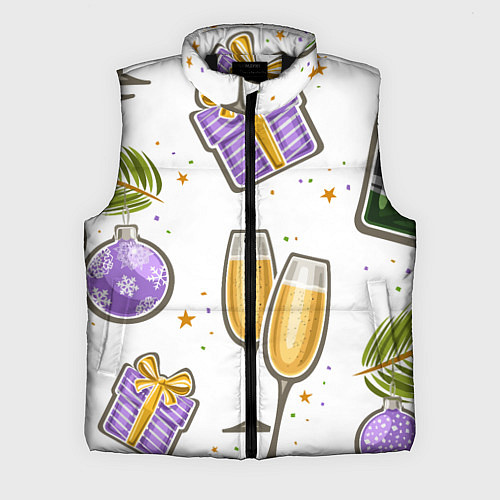 Мужской жилет Новогодний вайб / 3D-Черный – фото 1