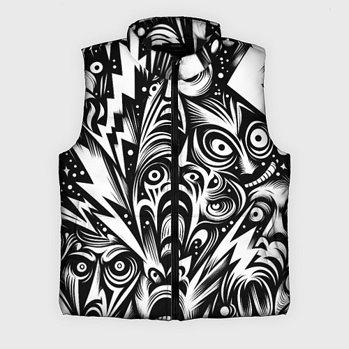 Мужской жилет Lightnings and faces - ai art fantasy / 3D-Черный – фото 1