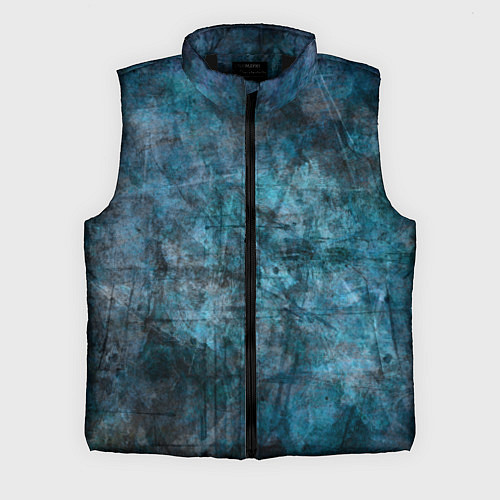 Мужской жилет Абстракция - dark blue / 3D-Черный – фото 1