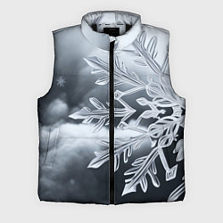 Мужской жилет Снежинка на черно белое