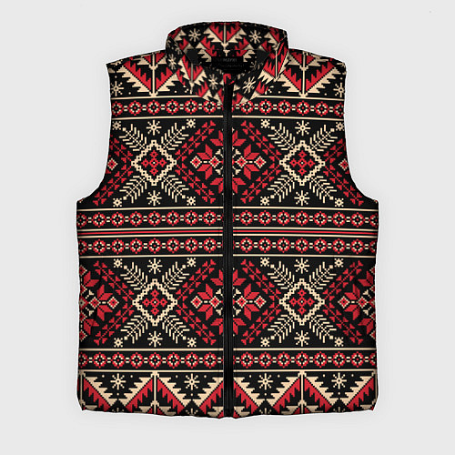 Мужской жилет Этнический славянский орнамент / 3D-Черный – фото 1