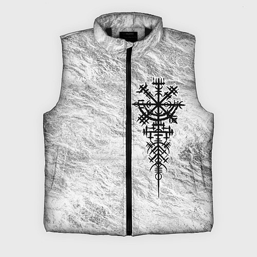 Мужской жилет Вегвизир - компас рун в виде става / 3D-Черный – фото 1