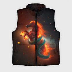 Мужской жилет Смена зелёной змеи на красную огненную лошадь