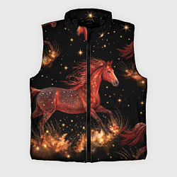 Мужской жилет Огненные лошади - паттерн