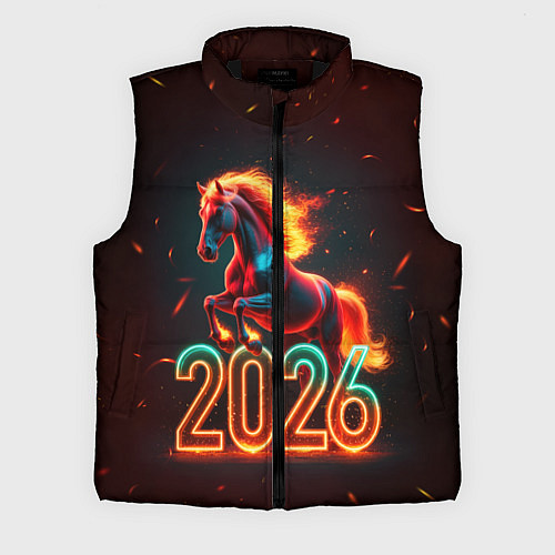 Мужской жилет Светящаяся лошадь 2026 / 3D-Черный – фото 1