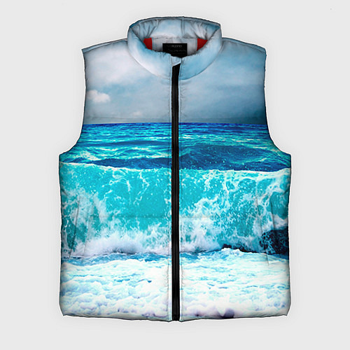 Мужской жилет Волны / 3D-Красный – фото 1