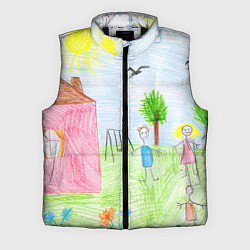 Мужской жилет Детские рисунки, цвет: 3D-черный