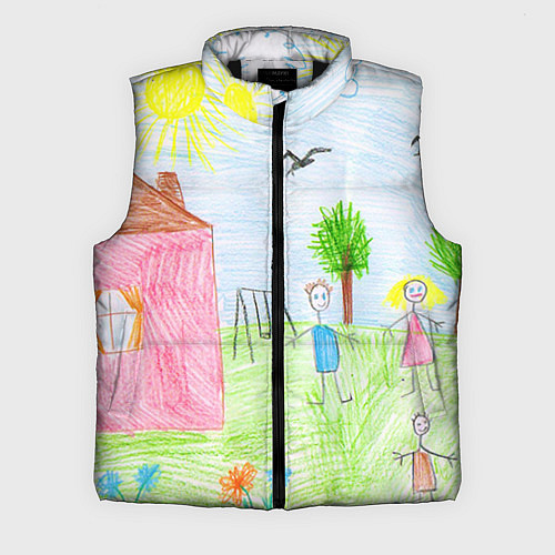 Мужской жилет Детские рисунки / 3D-Черный – фото 1
