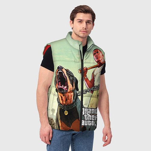Мужской жилет GTA 5: Franklin Clinton / 3D-Красный – фото 3