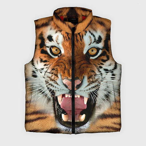 Мужской жилет Взгляд тигра / 3D-Красный – фото 1