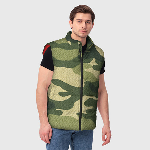 Мужской жилет Хаки / 3D-Красный – фото 3