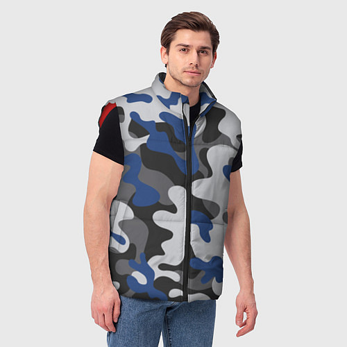 Мужской жилет Зимний камуфляж / 3D-Красный – фото 3