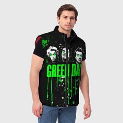 Мужской жилет Green Day: Acid Colour, цвет: 3D-красный — фото 2