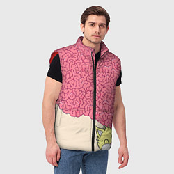 Мужской жилет Drop Dead: Pink Brains, цвет: 3D-красный — фото 2