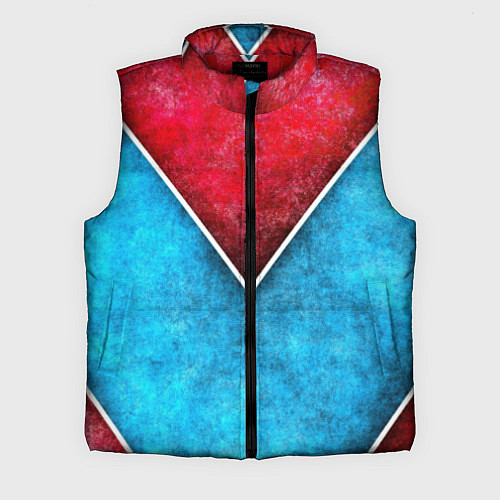 Мужской жилет Grunge superhero line - геометрические линии / 3D-Красный – фото 1