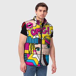 Мужской жилет POP ART, цвет: 3D-красный — фото 2