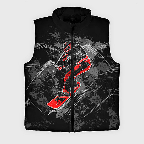 Мужской жилет Сноубордист / 3D-Черный – фото 1