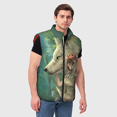 Мужской жилет Принцесса и волк / 3D-Красный – фото 3