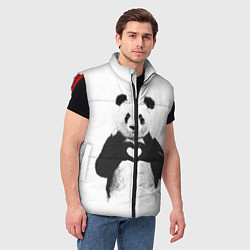 Мужской жилет Panda Love, цвет: 3D-красный — фото 2