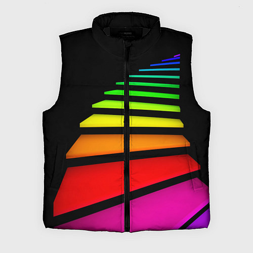 Мужской жилет Радужная лестница / 3D-Черный – фото 1