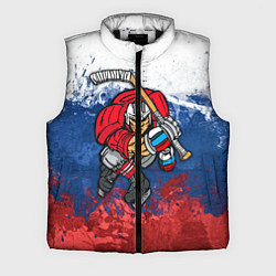 Мужской жилет Русский хоккеист, цвет: 3D-черный