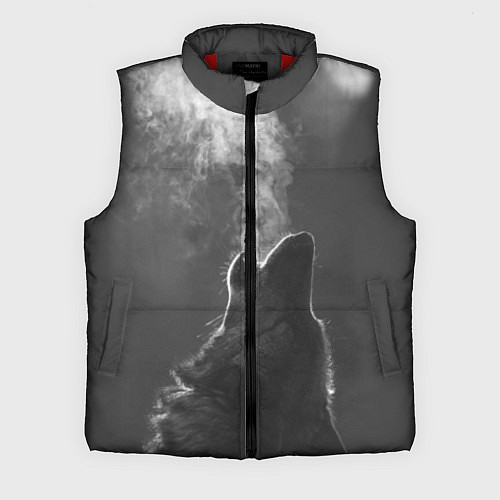 Мужской жилет Воющий волк / 3D-Красный – фото 1
