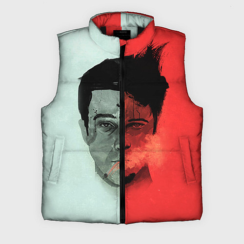 Мужской жилет Norton: White & Red / 3D-Черный – фото 1