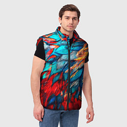 Мужской жилет Перья, цвет: 3D-красный — фото 2