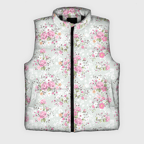 Мужской жилет Flower pattern / 3D-Черный – фото 1