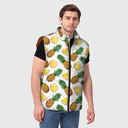Мужской жилет Ананасы 6, цвет: 3D-красный — фото 2