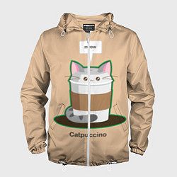 Ветровка с капюшоном мужская Catpuccino, цвет: 3D-белый