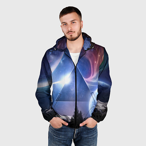 Мужская ветровка Pink Floyd: Space / 3D-Черный – фото 3